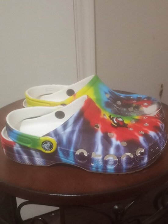 CROCS Shoes - Crocs Clogs Unisex Baya, Tie-Dye, Multicolor Mens Size 5 / Womens Size 7